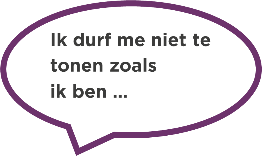 Ik durf me niet te tonen zoals ik ben ... Ik durf me niet te tonen zoals ik ben ...